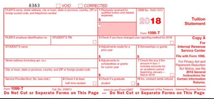 IRS 1098-T Tax Form - Westchester Community College